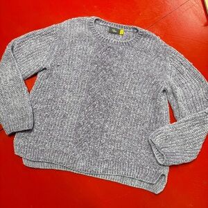 RUMI & RYDER CHENILLE TYPE FEEL LONG SLEEVE PALE PURPLE SWEATER